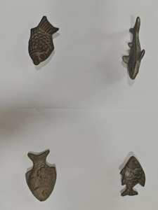 골동품 스타일 푸른 고래 차 애완 동물 해양 생물 황동 휴대용 수집 가능한 금도금 금속 크로스 보더 조각 천사 테마 - Product Image 3