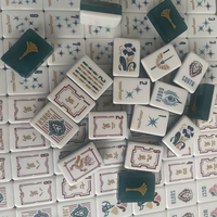 Magnifique ensemble de mahjong américain avec étui rigide facile à lire et facile à transporter