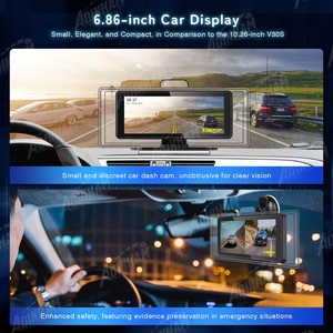 Adinkam 6.86 Inch Dash Cam 2.5K Không Dây Carplay Android Tự Động Wifi <span class=keywords><strong>GPS</strong></span> Bản Đồ Navigation Màn Hình Sao Lưu Máy Ảnh Thẻ SD Chia Màn Hình - Product Image 3
