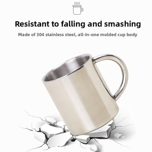 304 Double-wall Stainless Steel <strong>Childrens</strong> <strong>Drinking</strong> Cup Kindergarten Water <strong>Bottle</strong> Thickened Heat-resistant Design Lid - Product Image 3