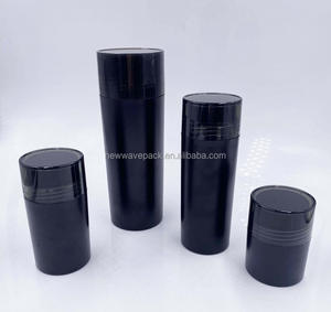100 ml 100 gr 3.3 oz Siyah Silindir Plastik Vidalı Kapaklı Toz Sallama Şişesi Cilt Bakımı ve Bebek Pudrası için - Product Image 3