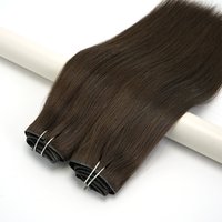 Extensiones de Cabello Humano con Clip, 100% Virgen Remy, Doble Trama, Puntas Gruesas, Liso Natural