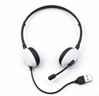Headset Telepon RJ9 dengan Mikrofon Peredam Kebisingan, Bantalan Telinga Busa Lembut untuk Kantor Call Center Telepon Rumah