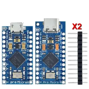 TZT Pro Micro ATmega32U4 5 В 16 МГц оригинальный чип для замены ATmega328 для Arduino Pro Mini с 2-рядным контактным заголовком для Leonardo UNO R3