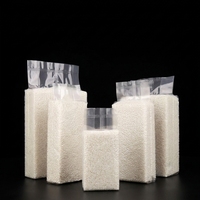 Sac sous vide en PA/PE de qualité alimentaire pour briques de riz, avec fond carré, résistant à l'humidité, thermoscellable, personnalisable, pour le stockage des céréales
