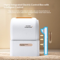 Bac à litière intelligent pour chat, extra large, entièrement fermé, anti-éclaboussures, nettoyage automatique, désodorisant, toilette électrique, modèle PP V1 Minimum