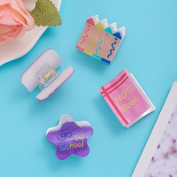 Mädchen Haarspangen für den Schulanfang, Kinder-Haarklammern in Form von Büchern, Computern und Bleistiften, Mini Niedliche Acryl-Haarspangen für Ponyfransen