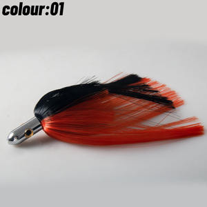 Leurre <span class=keywords><strong>de</strong></span> pêche à la traîne <span class=keywords><strong>de</strong></span> 210mm en gros d'usine avec des <span class=keywords><strong>cheveux</strong></span> en nylon pour le leurre <span class=keywords><strong>de</strong></span> pêche au gros leurres insulaires - Product Image 4