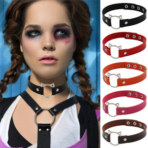 <strong>Gothic</strong> Soft PU Leather Necklace Women Harajuku Necklace Cat Punk Sexy PU Leather <strong>Choker</strong> - Product Image 2