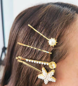 Pearl Hair Clips Alloy Metal Hairpins Korean Handmade Sweet <strong>Bobby</strong> <strong>Pins</strong> Women Hair Accessories Trendy Wholesale Gift - Product Image 2