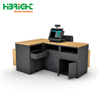 Prix Usine Bas Nouveau Design Comptoir de Caisse Personnalisé en Bois Robuste Highbright HBE-CC pour Supermarché et Magasin de Proximité, Chine