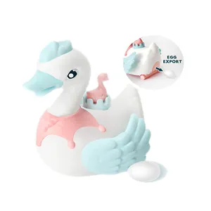 Educational Juguete Toys Cute Plastic style #1 Electric Universal Light Music Swan laying egg for kids