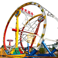 Manège familial rotatif en forme d'anneau, équipement d'amusement pour parc de loisirs, manège à sensations fortes pour enfants