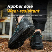 Chaussures de sport de sécurité à bouton rotatif tendance pour hommes, chaussures de marche en plein air, chaussures de sport décontractées tendance pour hommes, chaussures de course respirantes, Zapatos