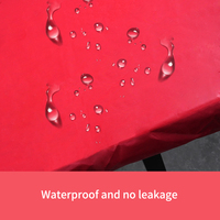 Couverture de table ajustée ronde de haute qualité nappes en plastique de fête d'anniversaire d'enfants couverture de table rouge avec bande élastique