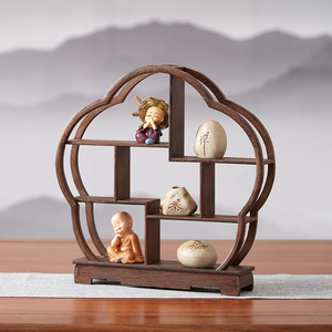 Decorazioni da Scrivania in Stile Cinese, Espositore in Mogano, Rack Bogu in Legno di Wenge - Product Image 2