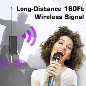 Micro không dây cầm tay chuyên nghiệp 4 kênh W102-4, micro động không dây OEM dành cho hát karaoke, nhà thờ, thuyết trình, karaoke - Product Image 4