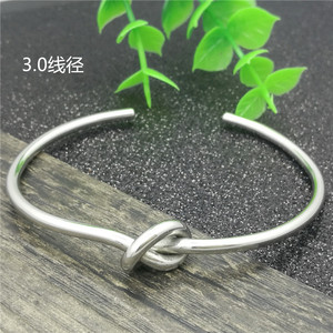 Simple Heart Knot Stainless Steel <b>Bracelet</b> For <b>Couples</b> Gift Jewelry - Product Image 3