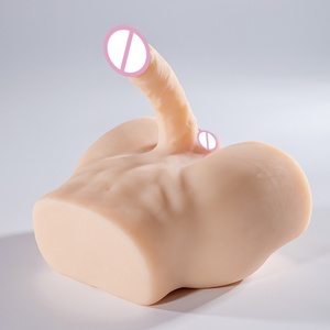 Realistische, weiche, umweltfreundliche Masturbations-Sexpuppe für Frauen, halber Körper-Torso mit <span class=keywords><strong>Dildo</strong></span>-Design am Po. - Product Image 6