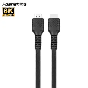 Poshshine 4K 8K Certified Ultra High Speed Active Cable HDMI movil a TV 1m 2m 3M 5mts 10meters HDMI 2.1 Cables