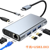 Nouvelle arrivée 6 ports USB 2.0 Type C Hub adaptateur multifonction Hub avec carte SD TF PD charge 8 en 1 Usb C Hub