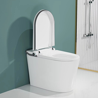 Haut de gamme blanc Commercial Intelligent toilette Bidet automatique encastré au sol femme lavage siège chaleur télécommande moderne