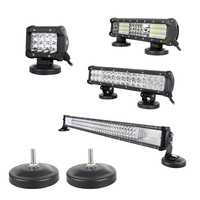 Support de montage frontal magnétique en alliage d'aluminium de 3 pouces pour barre lumineuse LED, idéal pour les véhicules tout-terrain, SUV, VTT, camions