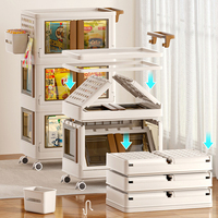 Support de rangement pour chariot utilitaire en plastique à 3 niveaux avec chariot de 32L pour salon, cuisine, chambre à coucher, bureau