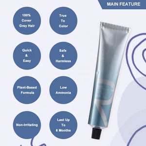 Prodotti per la Cura dei Capelli all'Ingrosso, Crema Colorante per Capelli a Base di Erbe di Qualità Premium, Basso Contenuto di <span class=keywords><strong>Ammoniaca</strong></span>, Copre i Capelli Grigi, Crema Colorante Permanente - Product Image 6