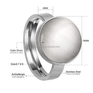 Anillos de Acero Inoxidable Baratos al por Mayor, Anillo de Acero Inoxidable para Hombre y Mujer, Anillo de Compromiso Dorado para Fiesta - Product Image 4