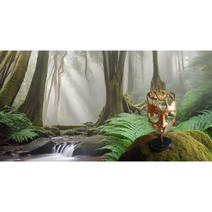 PARIJAT ARTISANAT Moderne Luxe Abstrait Métal Visage Sculpture Mur Art Figurines pour Salle À Manger Décor dans La Maison Salon - Product Image 3
