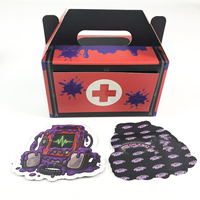 Sacs Mylar découpés sur mesure anti-odeur avec fermeture éclair, motifs floraux, pour 3.5g, 7g, 14g, 28g, Cali Packs comestibles 8th Plug, avec boîtes et porte-clés