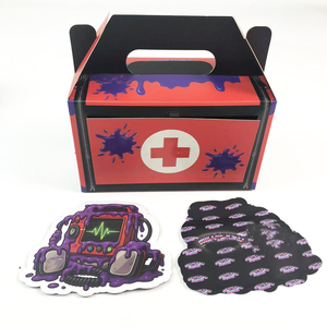 Sacs Mylar découpés sur mesure anti-odeur avec fermeture éclair, motifs floraux, pour 3.5g, 7g, 14g, 28g, <span class=keywords><strong>Cali</strong></span> Packs comestibles 8th Plug, avec boîtes et porte-clés - Product Image 2