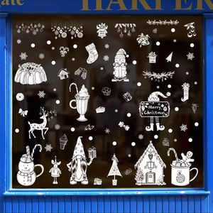 Autocollants électrostatiques pour vitres <span class=keywords><strong>de</strong></span> Noël 2026, flocons <span class=keywords><strong>de</strong></span> neige, Père Noël, décorations <span class=keywords><strong>de</strong></span> fenêtres, arrangement <span class=keywords><strong>de</strong></span> vitrines, autocollants - Product Image 6