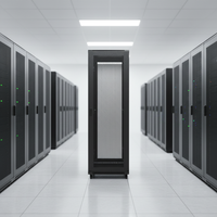 Armoire de serveur en acier 19U personnalisée, IP20, capacité de charge statique de 800 kg, pour les centres de données, support audio, armoire de serveur de refroidissement 42U M