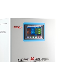 Régulateur de tension triphasé 30 KVA entièrement automatique avec enroulement en cuivre, modèle SVC 50 Hz