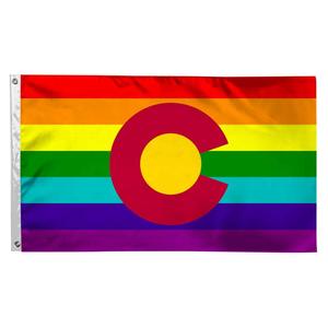 Nueva bandera del orgullo gay del arco iris Bandera de 3x5 pies Festival LGBT Signo mexicano - Product Image 1