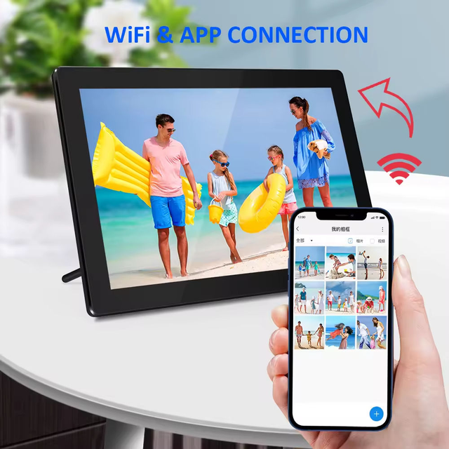 HD Digital Photo Frame Support 1080P Video Playback WiFi Electronic Album with Remote Control 7 8 10 12 15.6 Inch LCD Screen