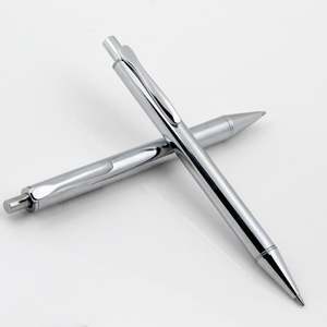 Bolígrafo de Metal Plateado Personalizado al por Mayor, Bolígrafo con Logotipo de 1.0 mm con Función de Presión para Promociones - Product Image 2