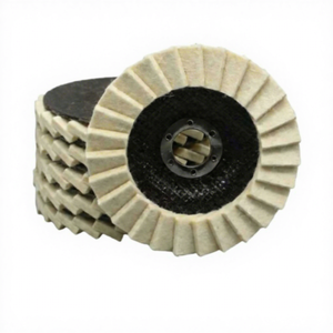 Disque abrasif en feutre de <span class=keywords><strong>laine</strong></span> de 115 mm (4,5 pouces) <span class=keywords><strong>avec</strong></span> support en fibre de verre, marque SHARPNESS, épaisseur 15 mm, pour meuleuse <span class=keywords><strong>d</strong></span>'angle, compatible OEM/ODM - Product Image 1