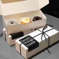 Cajas de Panadería Portátiles Reutilizables Personalizadas, Empaque de Papel para Alimentos con Tapa para Pastel, Galletas, Macarons, Chocolate, Regalos y Exhibición