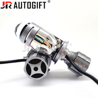 Personnalisé A82 H4 LED Projecteur Phare Double Couleurs Blanc Jaune Mini Lentille 12V Voiture/Moto Haut/Bas Faisceau 6000k Couleur