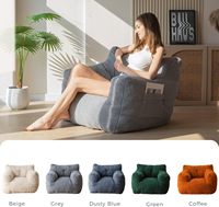 Sillón Moderno Grande y Cómodo, Sofá Individual de Espuma, Mueble de Lectura para Sala de Estar, Sofá Comprimido