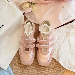 2025 New All-match Spring Summer Fashion Flat Casual Mary Jane <strong>Shoes</strong> <strong>Velcro</strong> PU Upper Rubber Outsole Small Single-layer <strong>for</strong> <strong>Women</strong> - Product Image 3