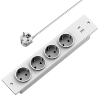 OEM Gömme Masaüstü Güç Girişi AC Prizleri USB-C Portları Ofis Otel Mobilyaları Toptan Satış için Masaüstü Şarj İstasyonu