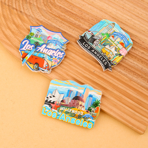 Nieuwste Hete Verkoop <span class=keywords><strong>Los</strong></span> <span class=keywords><strong>Angeles</strong></span> Usa Toeristische Souvenir Koelkast Magneet Hars Materiaal Koelkast Sticker - Product Image 5