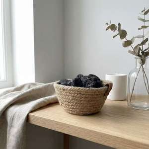 Difusores de Aceites Esenciales de Estilo Nórdico, Cesta Tejida a Mano con Cuerda de Cáñamo, Roca Volcánica Natural, Difusores de Aromaterapia sin Fuego - Product Image 2