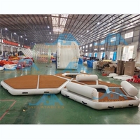 Tente de bateau gonflable de plate-forme flottante de mer multi-personnes barre de loisirs canapé chaise longue rangée flottante lit flottant piscine Yacht