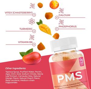 OEM/ODM Marque distributeur Supplément naturel contre la ménopause pour les femmes Hormone Balance Ménopause Gommes Gommes PMS - Product Image 2