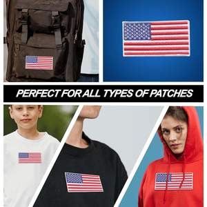 Parche Bordado de Fieltro con Bandera Americana DigitEMB USA, 11 Piezas, 5x2.6 Pulgadas, Termoadhesivo con Borde Merrow Blanco - Product Image 5